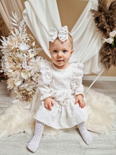 Kleid für Mädchen Flori in Ecru - Milulove