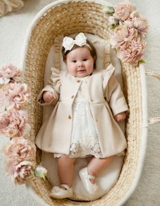 Taufmantel Adele in Beige