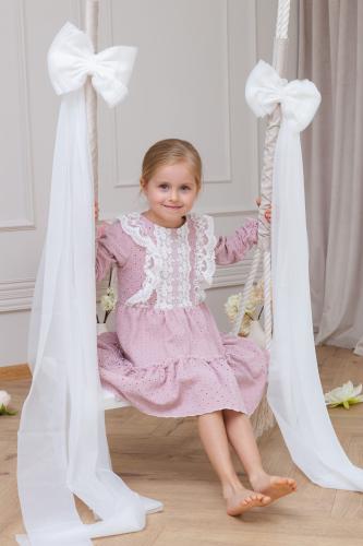 Kleid für Mädchen Flori in Puderrosa - Milulove