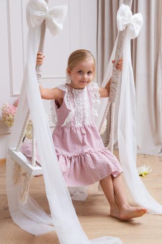 FLORI 2 Kleid für Mädchen rosa ärmellos - Milulove