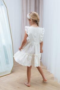 FLORI 2 Kleid für ein Mädchen ecru, ärmellos