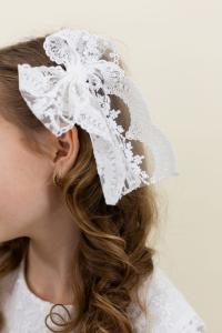 Haarspange für Mädchen, Spitze in Ecru – Flori