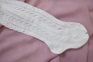 Ajour-Strumpfhose für Mädchen – Ecru